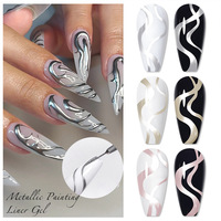 Vernis à ongles gel UV Beetles Metallic Gold, effet miroir 3D chrome, non toxique, longue tenue, pour usage professionnel en salon.