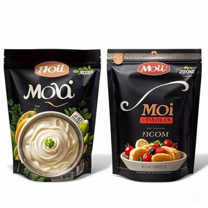 Impression personnalisée à haute température Emballage de pochette sur support de cornue à 121 degrés étanche à l'humidité pour logo de soupe de sushi gelée prêt à manger - Product Image 5