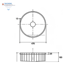 Elegante e Raffinato Lavabo da Bagno Rotondo Fatto a Mano con Diametro di 476mm - Product Image 2