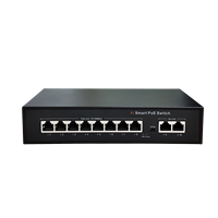 Switch PoE Inteligente con IA 2026 de 8 Puertos para Redes Domésticas/de Oficina, Alimentación Inalámbrica para AP, 2 Puertos de Uplink de 100M, Switch PoE Industrial con IA