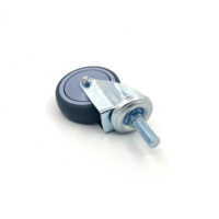 Roulettes de lit médical pivotantes à double roulement en nylon TPR de qualité supérieure, 3, 4 et 5 pouces, avec tige solide, pour hôpitaux, rotation à 360°