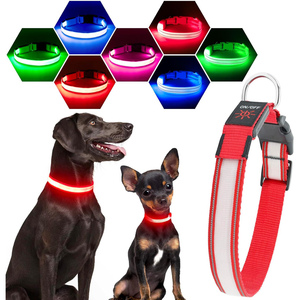 China Wholesale Customized Led <b>Light</b> up Dog Collar Pet Accessories Rechargeable Waterproof Dog Led Collar - Product Image 1