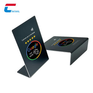 Programable Nfc Tap Table Stand Google Instagram Reviews Código QR Google Map Nfc Menu Stand Acrílico - Product Image 4