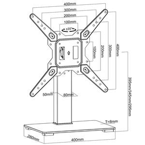 Base <span class=keywords><strong>de</strong></span> soporte <span class=keywords><strong>de</strong></span> TV <span class=keywords><strong>de</strong></span> mesa <span class=keywords><strong>de</strong></span> 23 a 55 <span class=keywords><strong>pulgadas</strong></span> Soporte <span class=keywords><strong>de</strong></span> TV <span class=keywords><strong>de</strong></span> escritorio universal - Product Image 2