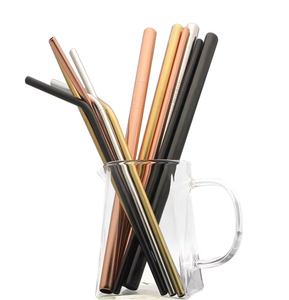 Tái Sử Dụng Kim Loại Tái Sử Dụng 304 Thực Phẩm Cấp Lfgb Có Hương Vị Lớn 10.5 "Uống Rơm - Product Image 4