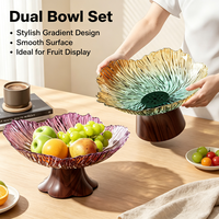 Luxe moderne bloemvormige transparante PET fruit schaal voor bruiloft snoepjes, gedroogde snacks, dienblad voor thuis, woonkamer, theetafel presentatie