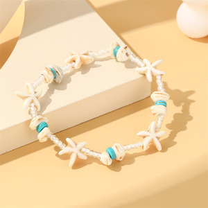 YW Summer Bohemian Style Starfish Shell Conch Rice <strong>Bead</strong> <strong>Bracelet</strong> Fashion <strong>Bracelets</strong> for Women - Product Image 5