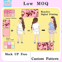 Précommande Ensemble Robe et Combinaison pour Filles, Motif Personnages d'été, en Soie de Lait, ODM pour Enfants