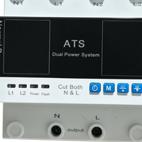 Commutateur de transfert automatique ATS double alimentation 100A monophasé IP20 avec protection contre les surtensions et les sous-tensions pour alimentation de secours