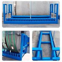 Support de stockage de bobines en acier sur mesure, étagère industrielle robuste pour la manutention de matériaux et le support de tuyaux