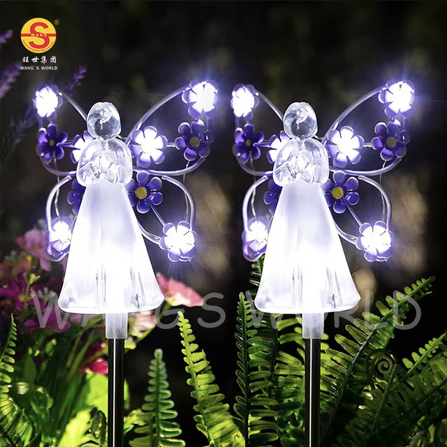 Angel Shaped Outdoor Solar Garden Lights for Cemetery Grave Garden Patio Yard Lawn Decoration