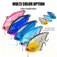 Leurre de pêche imprimé coulant VIB15G, appât dur artificiel pour le bar, leurre vibrant à longue portée pour rivière, lac, ruisseau, eau douce