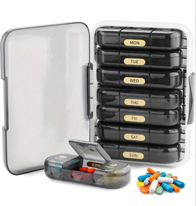 Nouveaux styles très demandés : Organisateur de pilules hebdomadaire personnalisé à double dose, 21 compartiments pour médicaments quotidiens, boîte à pilules - Product Image 4