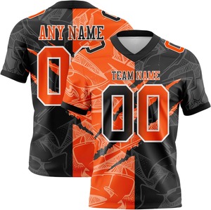 Maillots de football respirants personnalisés avec logo brodé, sublimation, style rétro américain, pour ligues professionnelles - Product Image 3