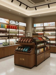 Exhibidor Comercial LED Ecológico de Alta Resistencia para Tabaco, Licores, Vino y Cigarrillos, con Acabado Barnizado y Estantes en Escalera para Tiendas Minoristas - Product Image 4