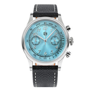 Mouvement à quartz balayage <span class=keywords><strong>VK64</strong></span> montres chronographes à logo personnalisé montre décontractée en cuir étanche pour hommes - Product Image 1