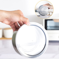 Boîtes de rangement alimentaire portables en acier inoxydable, ensemble de boîtes à lunch pour enfants avec couvercles extensibles en silicone pour l'emballage des aliments