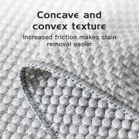Serviette de cuisine en microfibre grise 300 g/m² à pois, très absorbante, réutilisable, séchage rapide pour cuisine et salles de bain