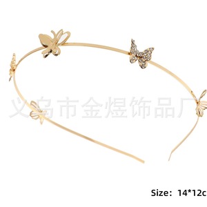 Butterfly <b>Headband</b> <b>Thin</b> Metal Hair Accessory Summer Casual Headdress HB006 - Product Image 2