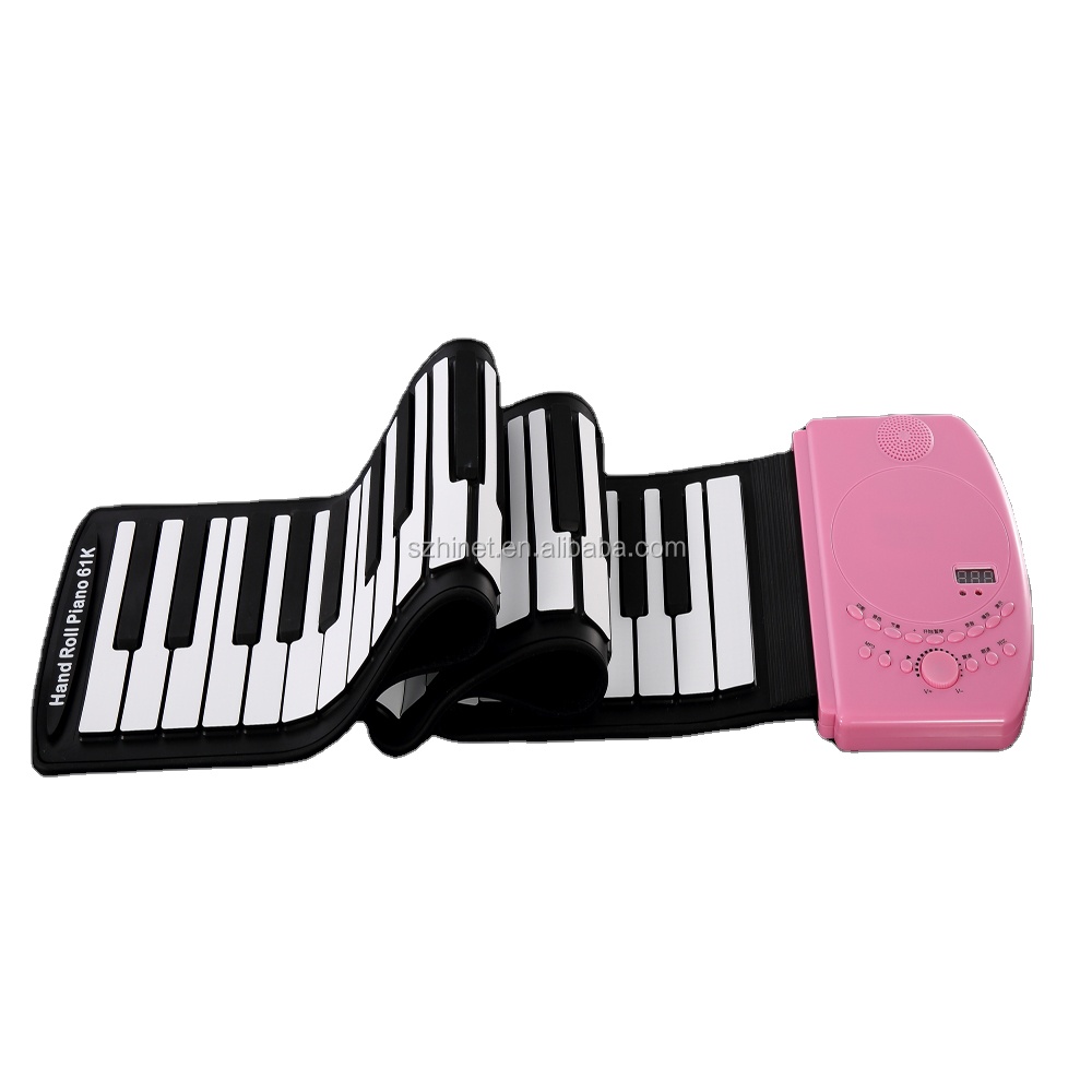 Hinet 61 клавиши Водонепроницаемая мини Портативная складная детская силиконовая мягкая рулонная музыкальная электрическая клавиатура пианино