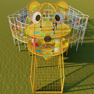 Sueño personalizable niños al aire libre colorido poliéster cuerda tejido red laberinto aéreo <span class=keywords><strong>campo</strong></span> <span class=keywords><strong>de</strong></span> fútbol <span class=keywords><strong>puente</strong></span> <span class=keywords><strong>de</strong></span> madera aventura parque infantil - Product Image 2