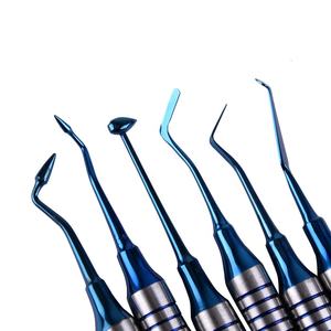 Kit de Instrumentos Dentales Manuales para Obturaciones de Composite, 6 Piezas, Recubrimiento de Titanio Azul, Herramientas Dentales de Alta Calidad - Product Image 3