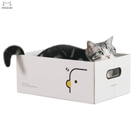 Grande boîte à gratter pour chat au design mignon de poussin, en carton ondulé haute résistance, sans peluches, pour intérieur