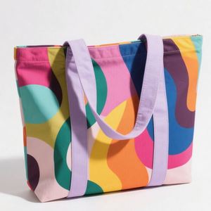Custom Logo <b>Canvas</b> <b>Tote</b> Bags Large Capacity Reusable Grocery Shopping Bags Printable Fashion Shopping <b>Totes</b> - Product Image 6
