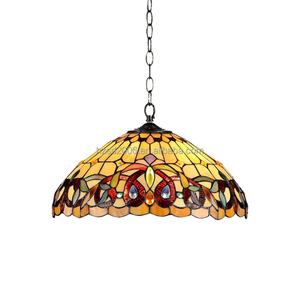 Lámpara Colgante LED de Estilo Vintage Tiffany de 40CM con Vidrio de Colores, Elegantes Lámparas Tiffany para Decoración del Hogar - Product Image 5