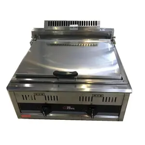Avustralya standart aperatif makinesi hamur fritöz LPG gaz Gyoza Pan fritöz 1 veya 2 tava