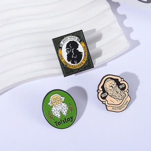 Russe Léon Tolstoï penseur politique philosophe émail broches littérature amoureux broches revers Badge bijoux cadeaux pour amis - Product Image 1
