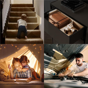 New Usb Rechargeable Battery Adjustable and Brightness Dimmable <b>Motion</b> <b>Sensor</b> Kitchen Under Led Cabinet <b>Light</b>(Warm <b>Light</b>) - Product Image 6