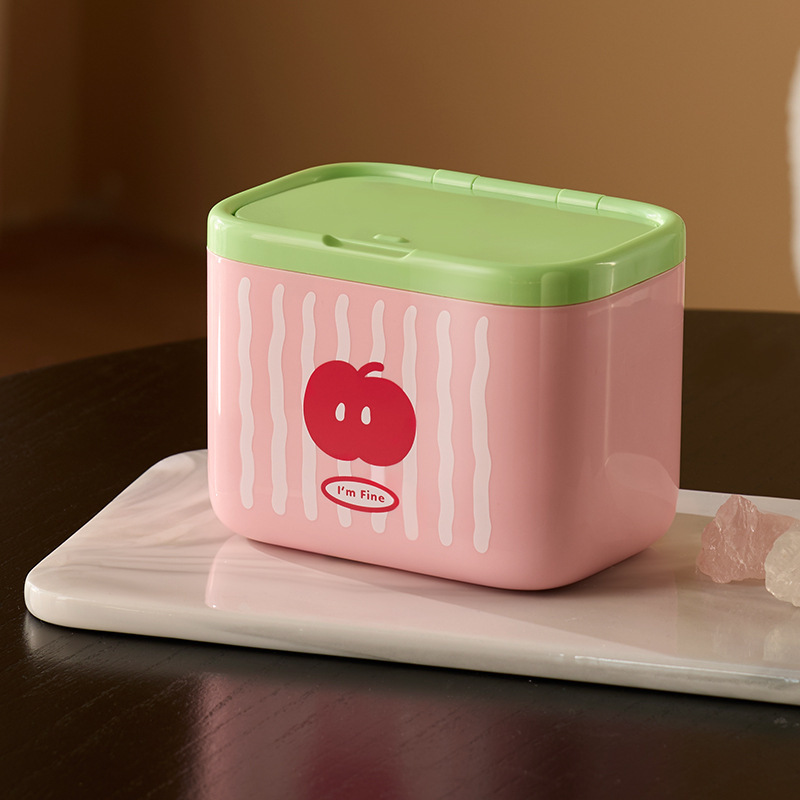 Pink Dopamine Cotton Swab Storage Box