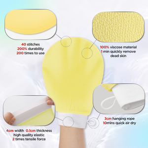 Gant exfoliant coréen pour le corps, élimination du <span class=keywords><strong>faux</strong></span> bronzage, mélange de couleurs, exfoliation des peaux mortes - Product Image 2