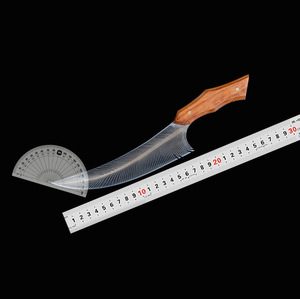 Couteau à os en acier inoxydable à motif de plumes forgées pointues couteau de chasse pour boucher viande Chef outil en métal Durable - Product Image 2
