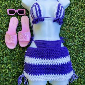 Traje de Baño Deportivo de Talla Grande Personalizado de Alta Calidad, Bikini Transpirable de Dos Piezas con Cordones, Bikinis de Ganchillo Hechos a Mano, Ropa de Playa - Product Image 5