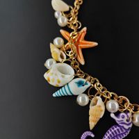 Collier tendance YW Fashion Série Étoile de Mer avec élément coquillage et perle, bijou raffiné pour anniversaire