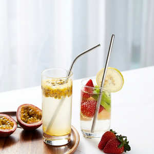 Stainless steel <b>Drinking</b> <b>Straws</b> Reusable Cocktail Minimalist Style Bar Accessories - Product Image 1