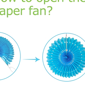 3D Wall Hanging <b>Paper</b> Folding <b>Fan</b> Flowers Birthday Party Backdrop Decoration Set - Product Image 6