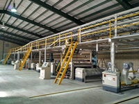 Ligne de production de machine d'emballage de carton à face unique en carton ondulé 3 plis double paroi duplex