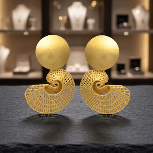 Handmade Brass Gemstone Earrings Rhodium Plated Onyx Ethnic Boho Fashion Unisex - Product Image 2