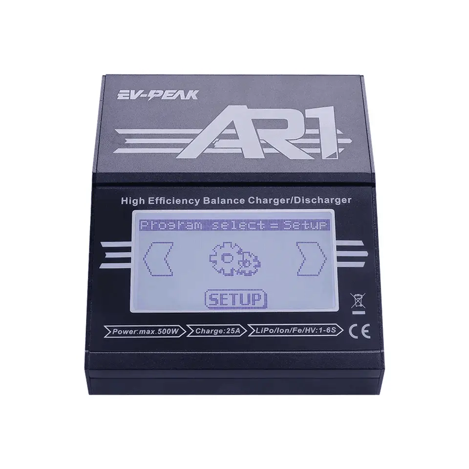 EV-PEAK Ar1 Intelligente Touchscreen Balanslader 500W/25a Dc Lader Ontlader Lichtgewicht Draagbare 30W/5a Rc Lipo Batterij