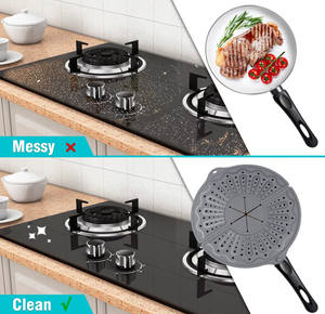 Protector de <span class=keywords><strong>Salpicaduras</strong></span> de Silicona para Sartén, Protector de <span class=keywords><strong>Salpicaduras</strong></span> Plegable - Product Image 3