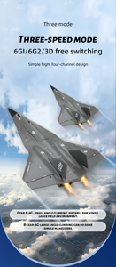 Avion télécommandé <span class=keywords><strong>SR72</strong></span>, futur avion de chasse, planeur à double canal, modèle d'avion à aile fixe, jouet pour enfants - Product Image 6