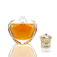 Botol Parfum Kaca Mewah Transparan 100ml Bentuk Hati Kosong Khusus Personal dengan Tutup Sekrup untuk Cologne