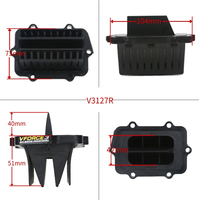 Admission en Fibre de Carbone VForce3 V3127R-873A-2 pour Motoneige 600 E-TEC HO SDI avec Adaptateur en Caoutchouc et Clapet