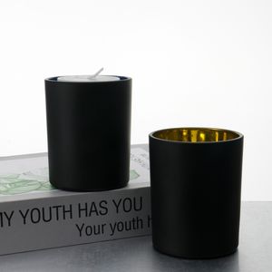 Bougie de peinture en aérosol noir tasse vide rétro bricolage chandelier tasse d'aromathérapie en verre fait <span class=keywords><strong>maison</strong></span> ornements de chandelier romantique - Product Image 6