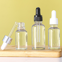 Bouteilles d'huile essentielle de 5 ml, 10 ml, 15 ml, 20 ml, 30 ml, 50 ml, 100 ml pour la distribution, flacon compte-gouttes en verre transparent givré
