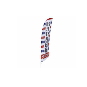 Tela publicitaria barata de la pluma <span class=keywords><strong>del</strong></span> poliéster que vuela la bandera de encargo de la bandera <span class=keywords><strong>del</strong></span> peluquero de la <span class=keywords><strong>playa</strong></span> - Product Image 3