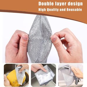Non-scratch Kitchen Cleaning <b>Towel</b> Wire Dish Cloth Home Appliance <b>Microfiber</b> Kitchen <b>Towel</b> Steel Multipurpose Kitchen Rags - Product Image 3